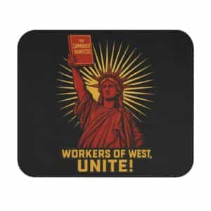 Revolutionary Mouse Pad, Workers Unite Desk Accessory, Office Gift Idea, Communist Themed Mousepad, Activist Decor
