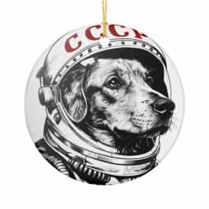 Astronaut Dog Ornament, Decorative Holiday Decoration, Pet Lover Gift, Unique Christmas Ornament, Dog Lover Decor